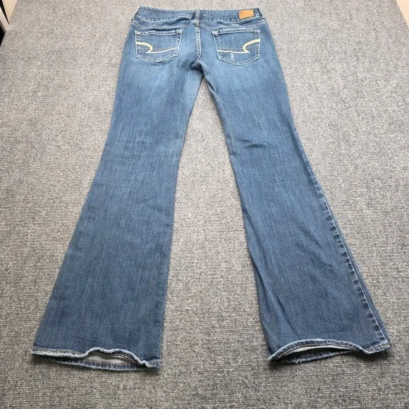 American Eagle Artist Flare Jeans Womens Size 6 Regular Blue Stretch Denim Boho - Picture 7 of 8